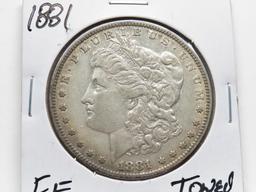 2 Morgan $: 1879S Fine, 1881 EF toned