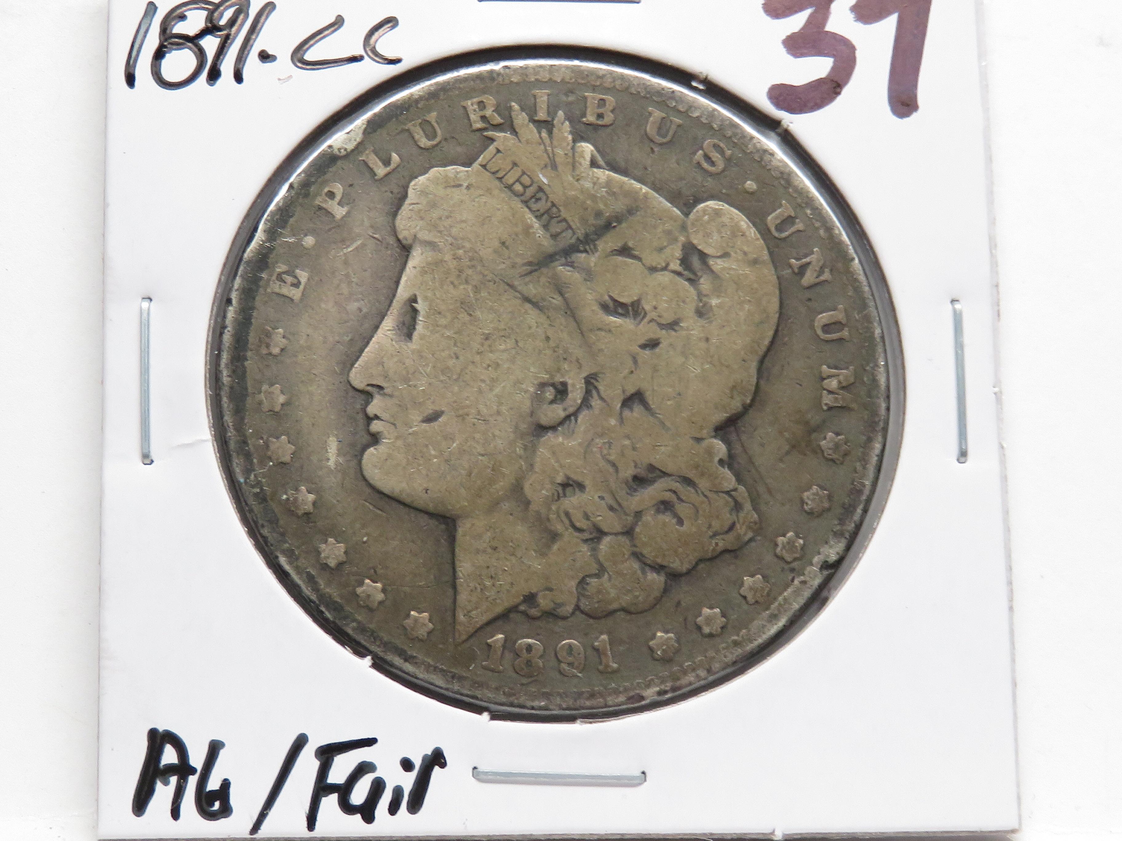 Morgan $ 1891CC AG/Fair better date