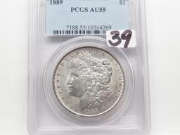 Morgan $ 1889 PCGS AU55