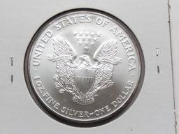 2002 Silver American Eagle CH BU rim toning