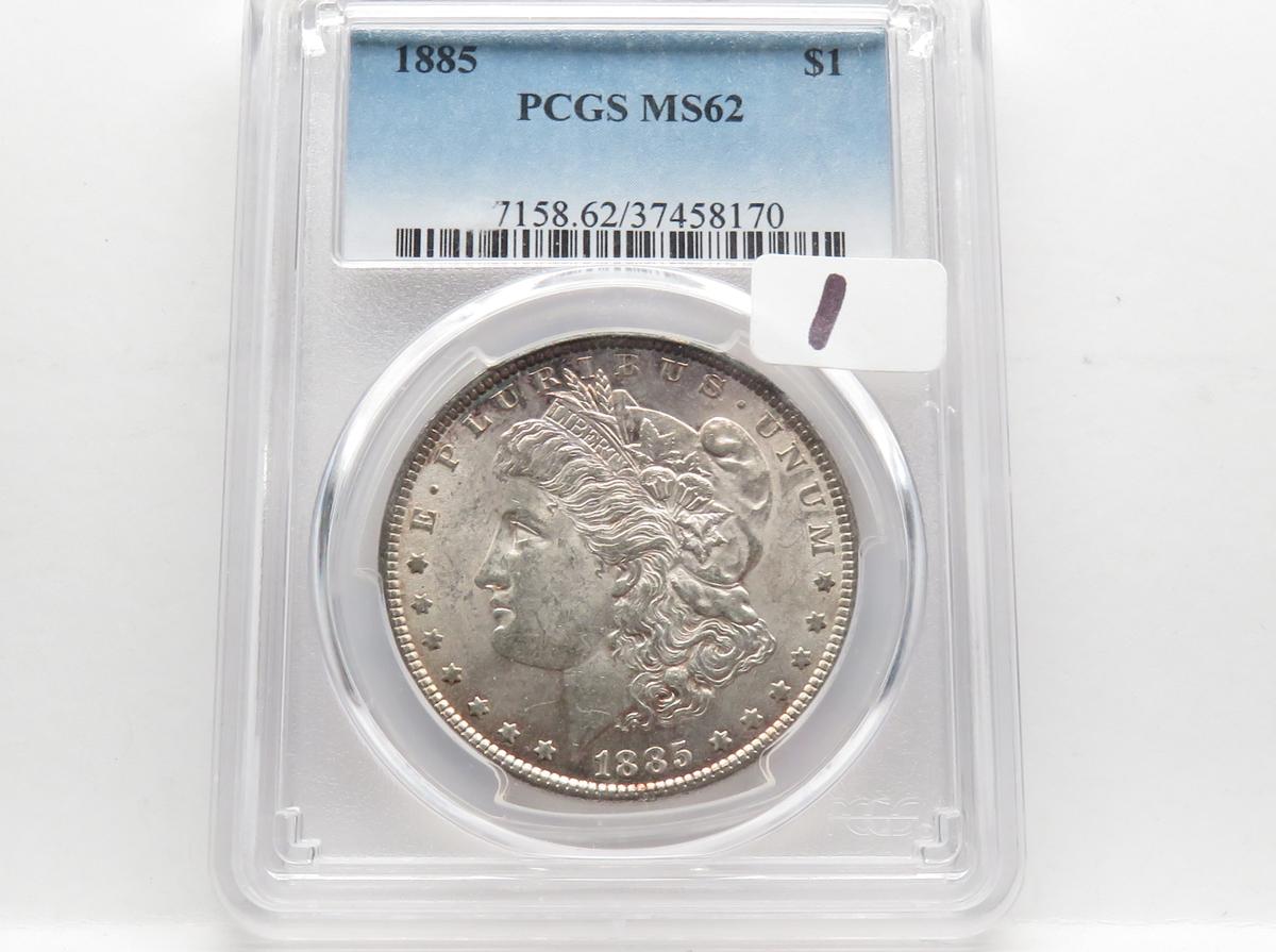 Morgan $ 1885 PCGS MS62