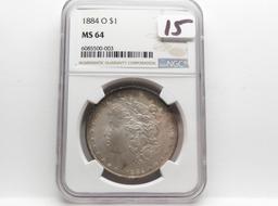 Morgan $ 1884-O NGC MS64