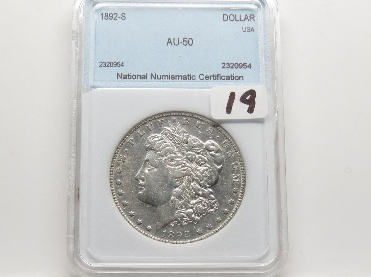 Morgan $ 1892S NNC AU50 better date