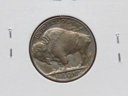 5 Buffalo Nickels: 1929D AU, 29S F lamination, 30 F, 30S VF+, 31S VF+