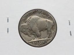 5 Buffalo Nickels: 1929D AU, 29S F lamination, 30 F, 30S VF+, 31S VF+