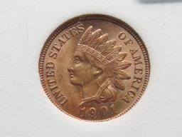 Indian Cent 1901 NNC MS65 RB