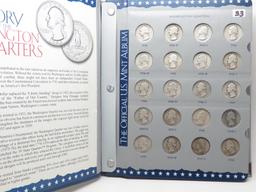 US Mint Washington Quarter Album 1932-1964PF, 88 Coins, 1932D G, 1932S VF/EF