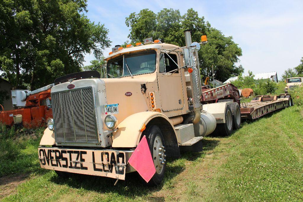 1978 Peterbilt truck tractor, vin 106405N, 3,320 hours, miles on odo 94,525