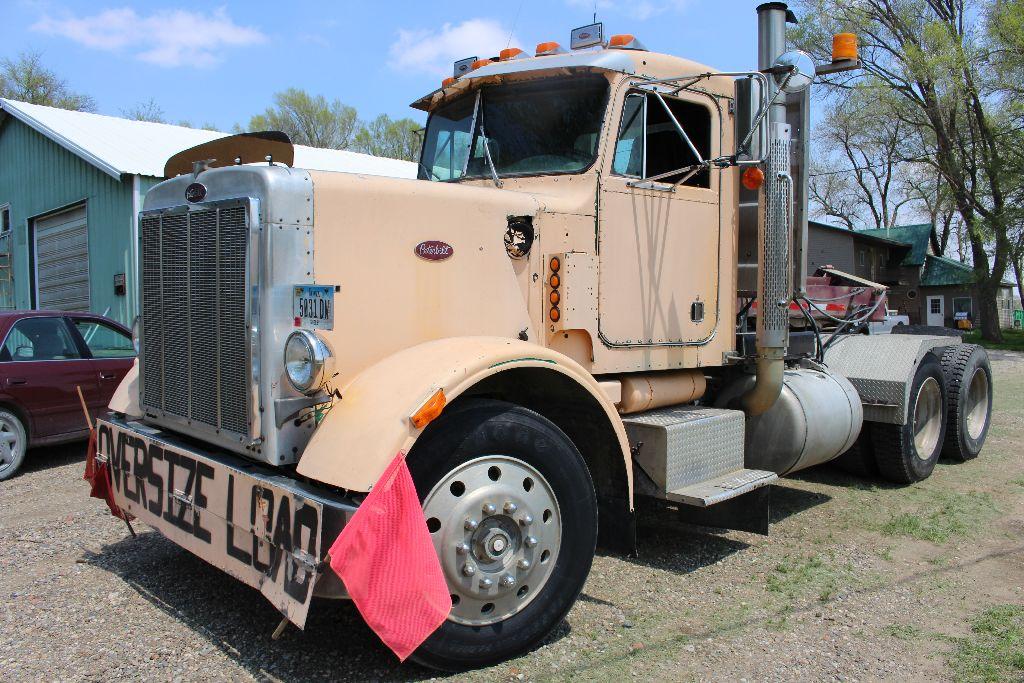 1978 Peterbilt truck tractor, vin 106405N, 3,320 hours, miles on odo 94,525