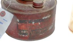 Vintage Auto Motor Heater; Atlas Strong Shoulder Mason Oil Bottle; Brass Torch