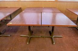 (4) Pedestal 4 Top Restaurant Tables