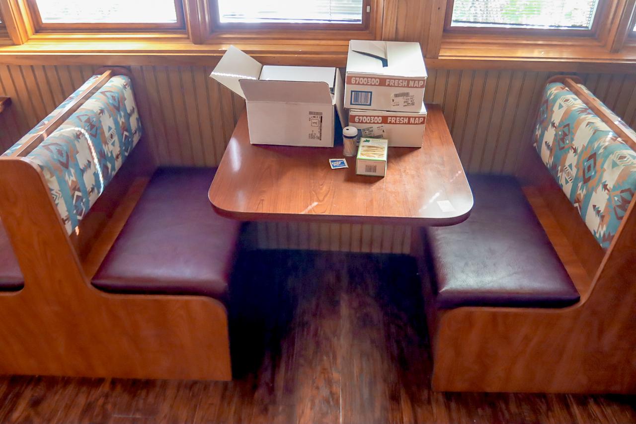 (5) 2-Person Booth along wall in Main Room