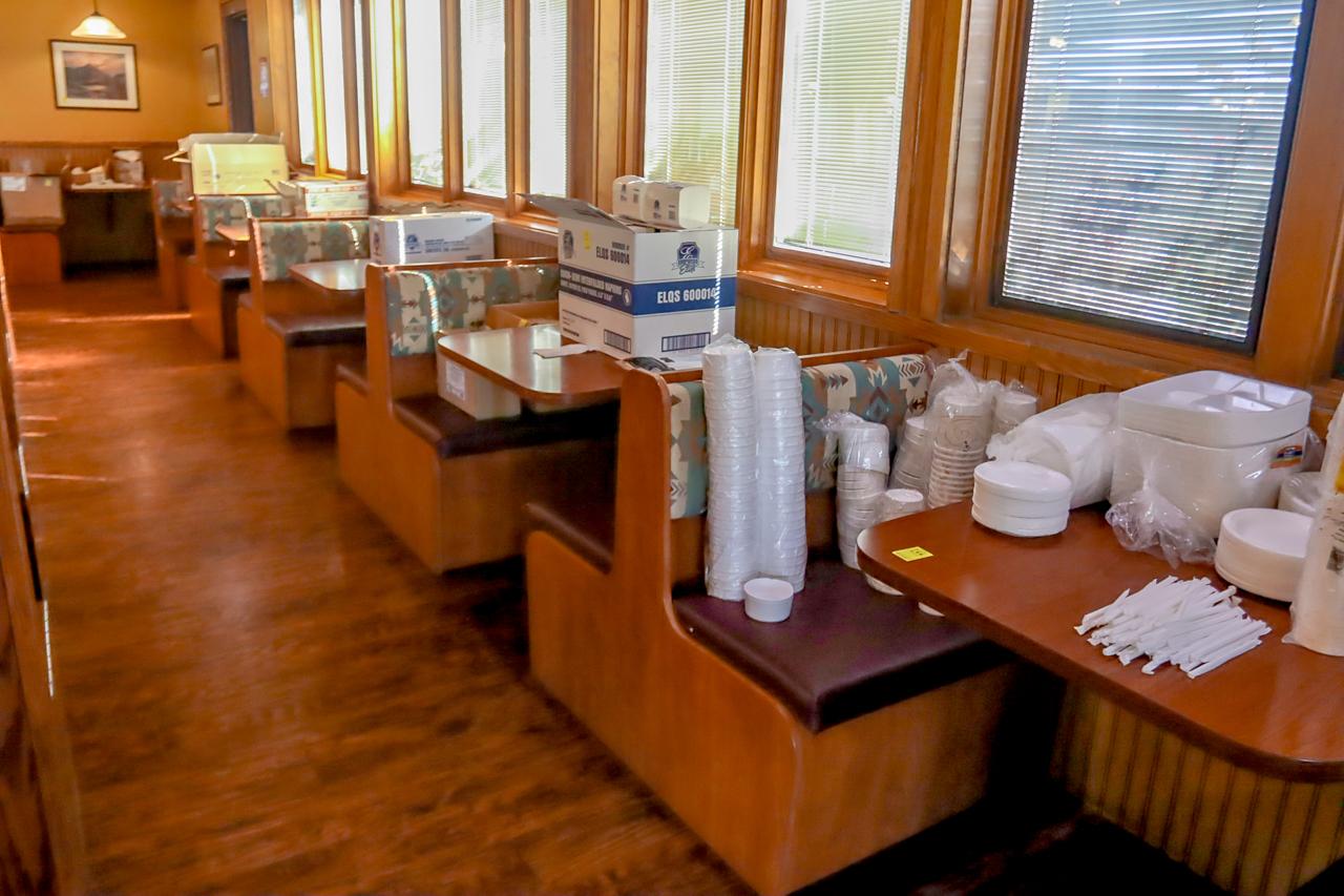 (5) 2-Person Booth along wall in Main Room