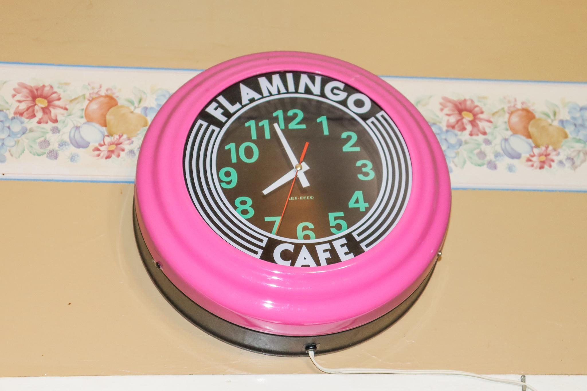 Flamingo Café Clock (not working)