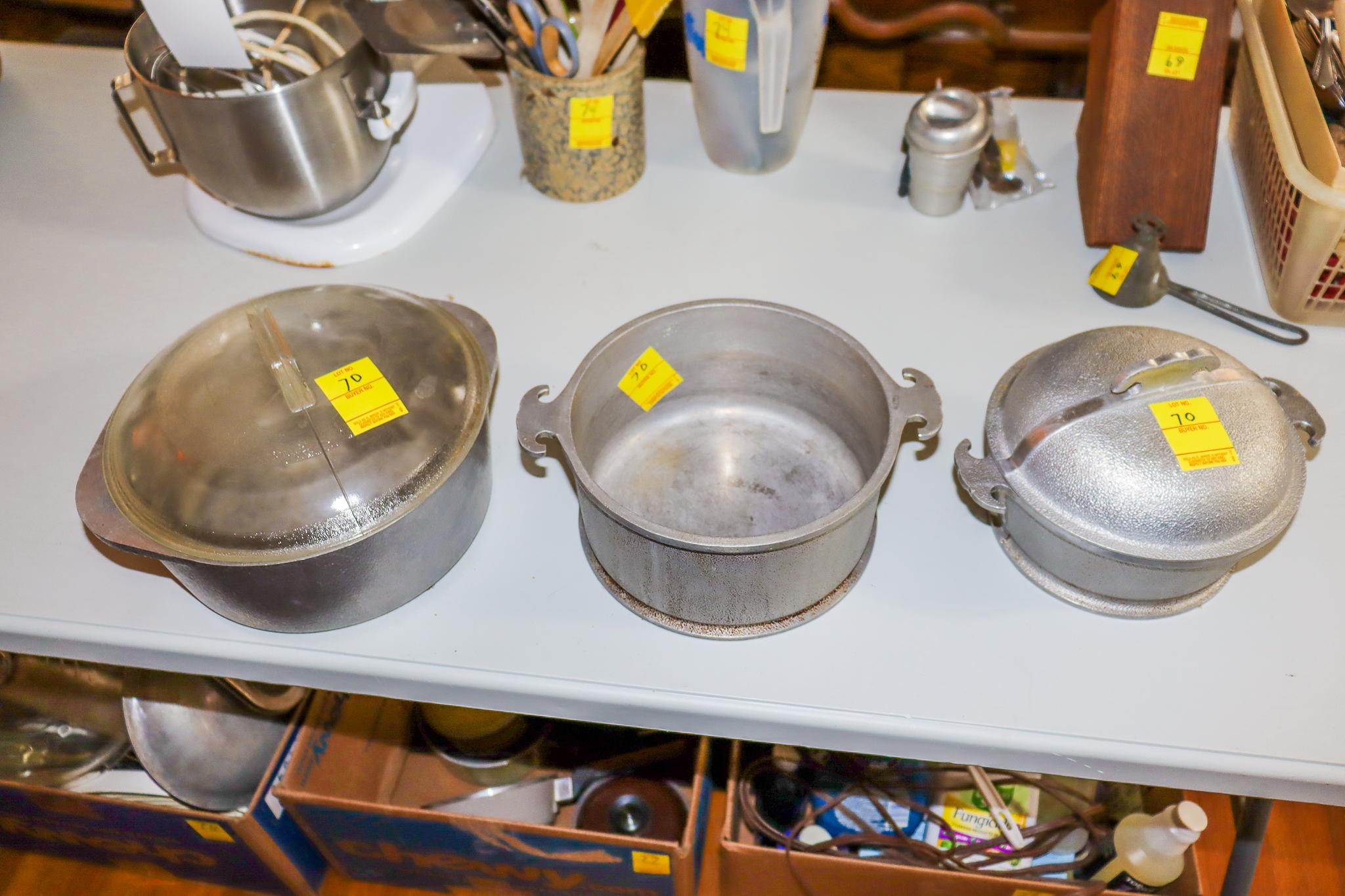 3 Guardian Service Pans (2 have lids)