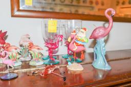Flamingo Decorations and Glasses