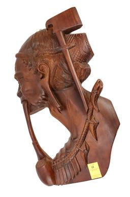 Wood Carving - Large And Elaborate Warrior