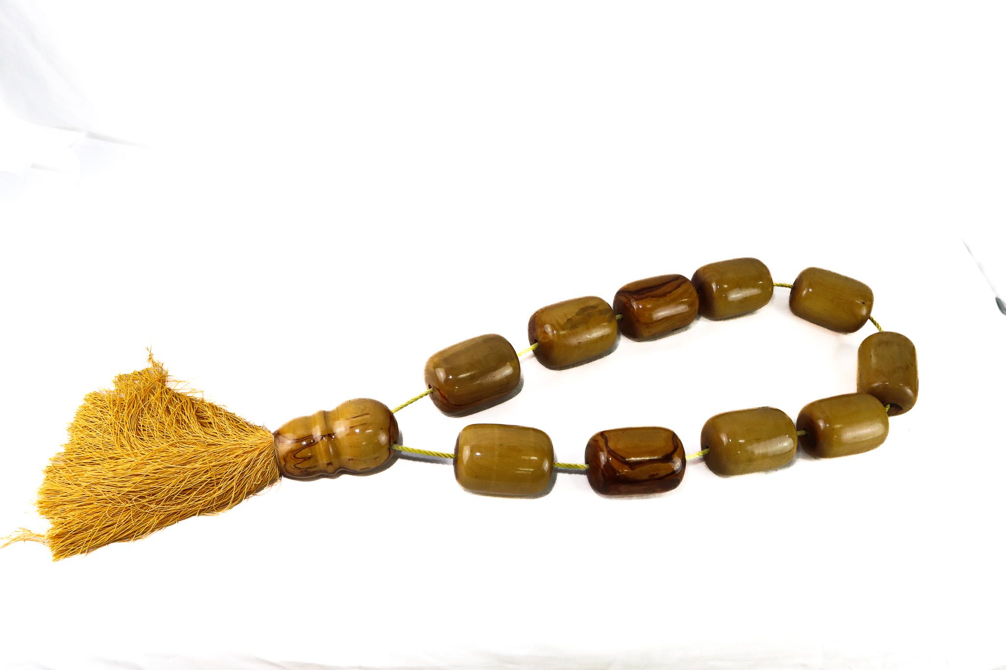 Large And Heavy Wooden Bead Sash