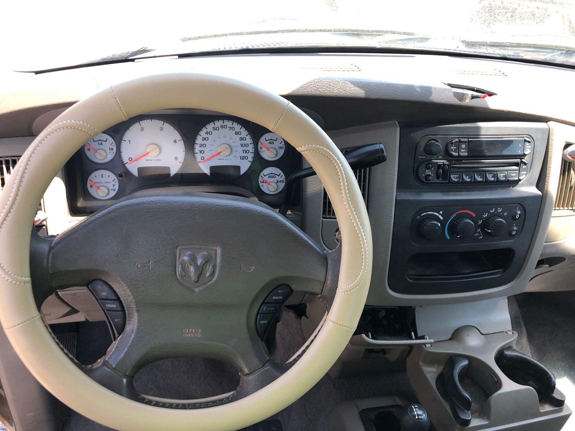 2003 DODGE 3500 PICKUP, QUAD CAB, 4X4, 5.9 DSL, DUALLY