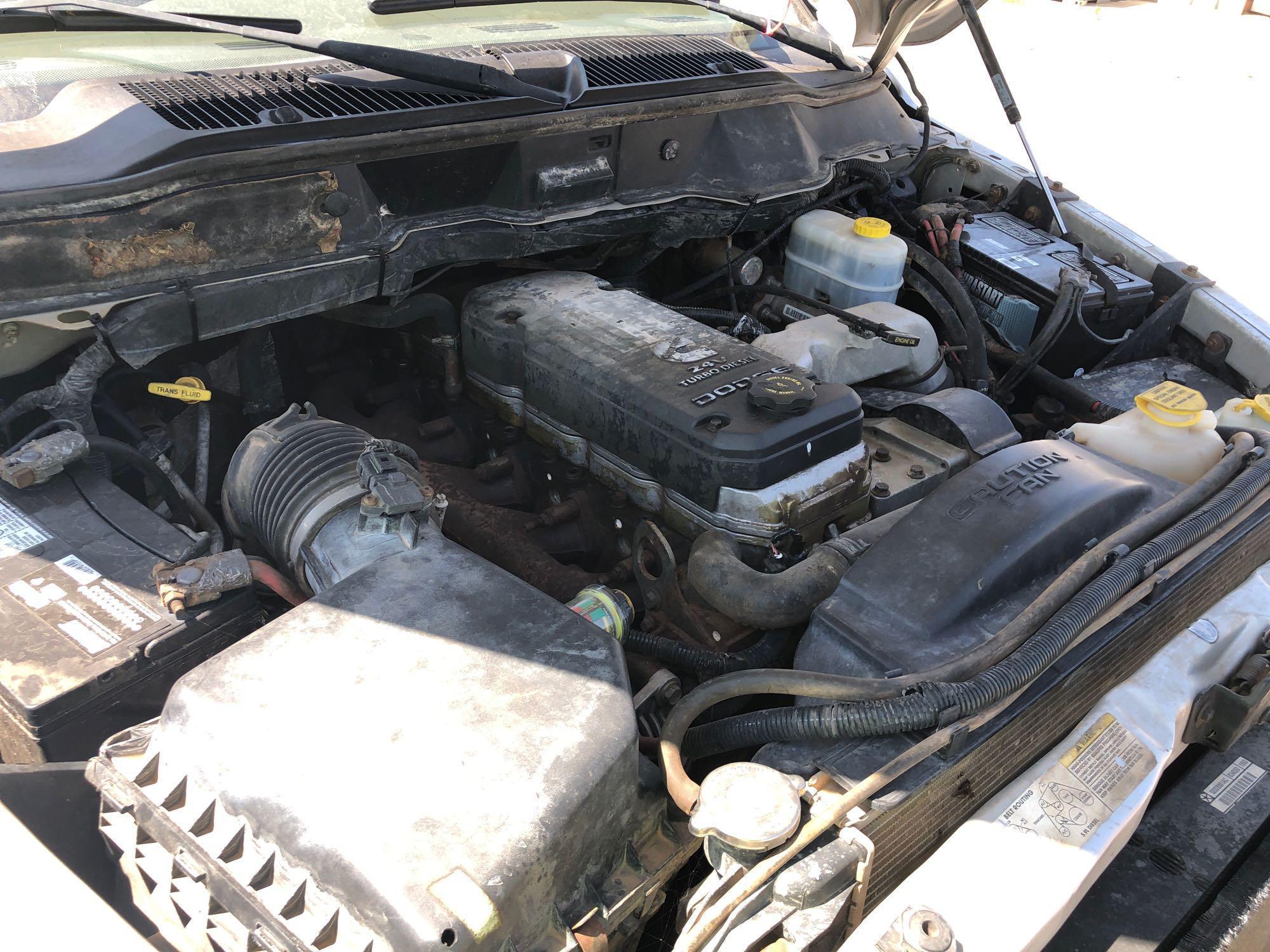 2003 DODGE 3500 PICKUP, QUAD CAB, 4X4, 5.9 DSL, DUALLY