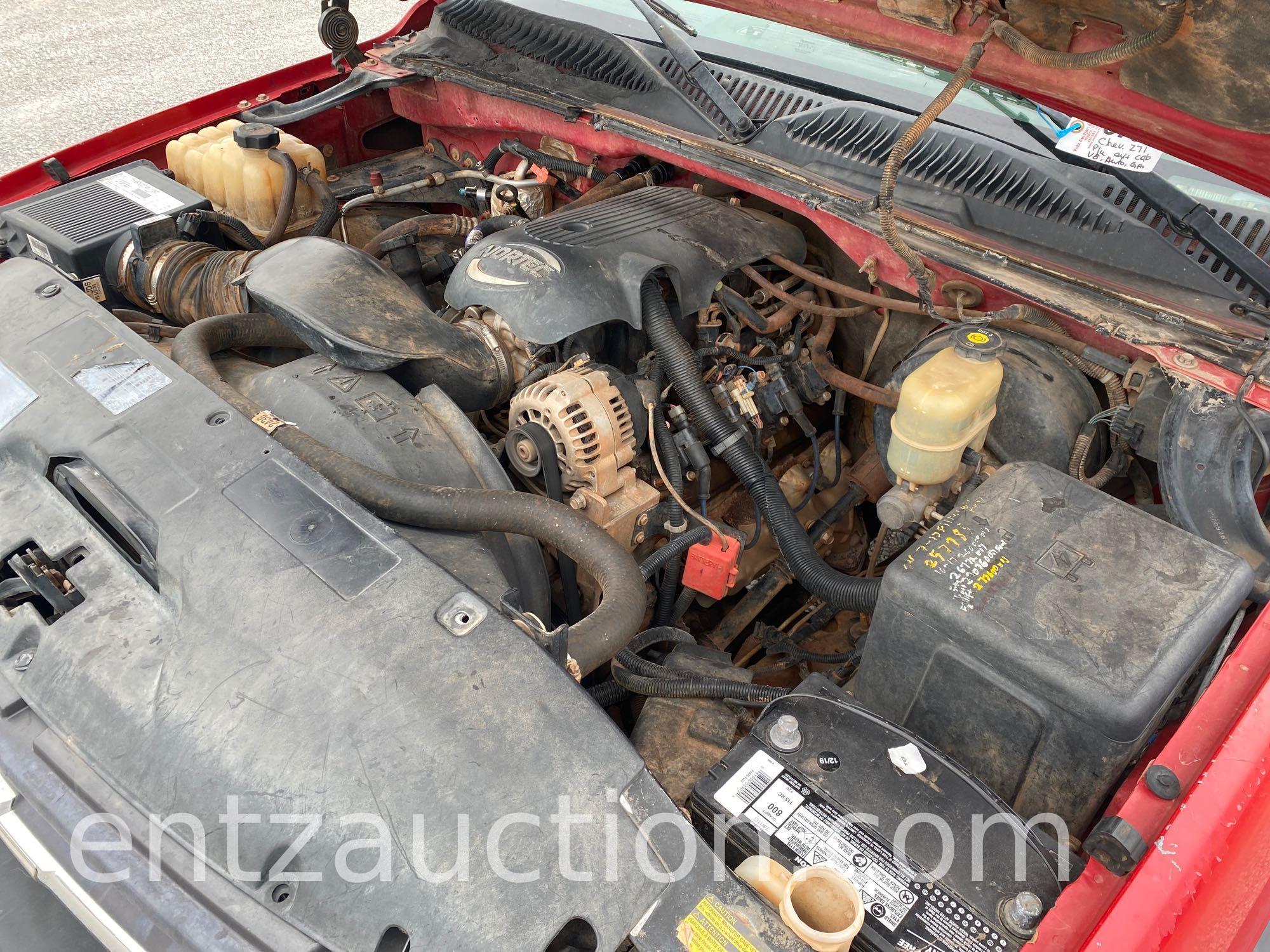 2002 CHEVY Z71 1500 PICKUP, EXT. CAB, V8,
