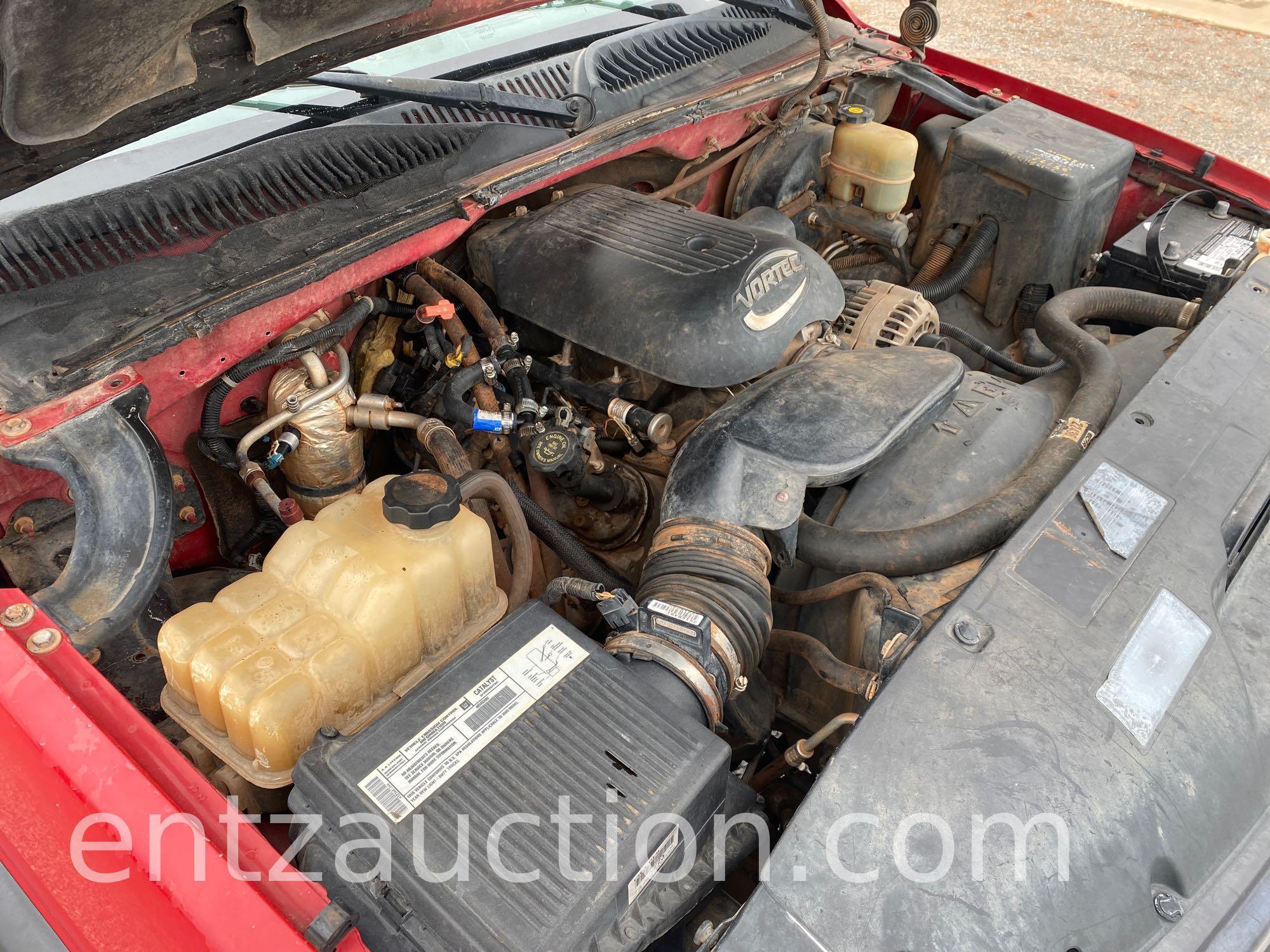 2002 CHEVY Z71 1500 PICKUP, EXT. CAB, V8,