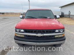 2002 CHEVY Z71 1500 PICKUP, EXT. CAB, V8,