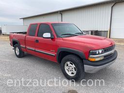 2002 CHEVY Z71 1500 PICKUP, EXT. CAB, V8,