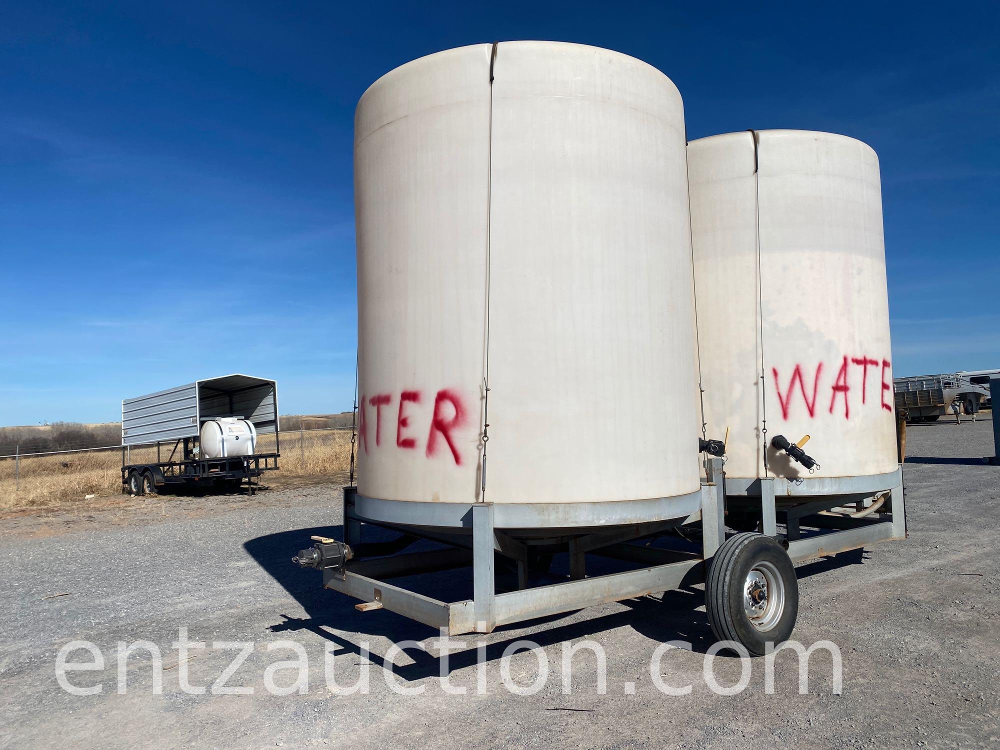 PORTABLE TWIN 3000 GALLON CONE BOTTOM LIQUID