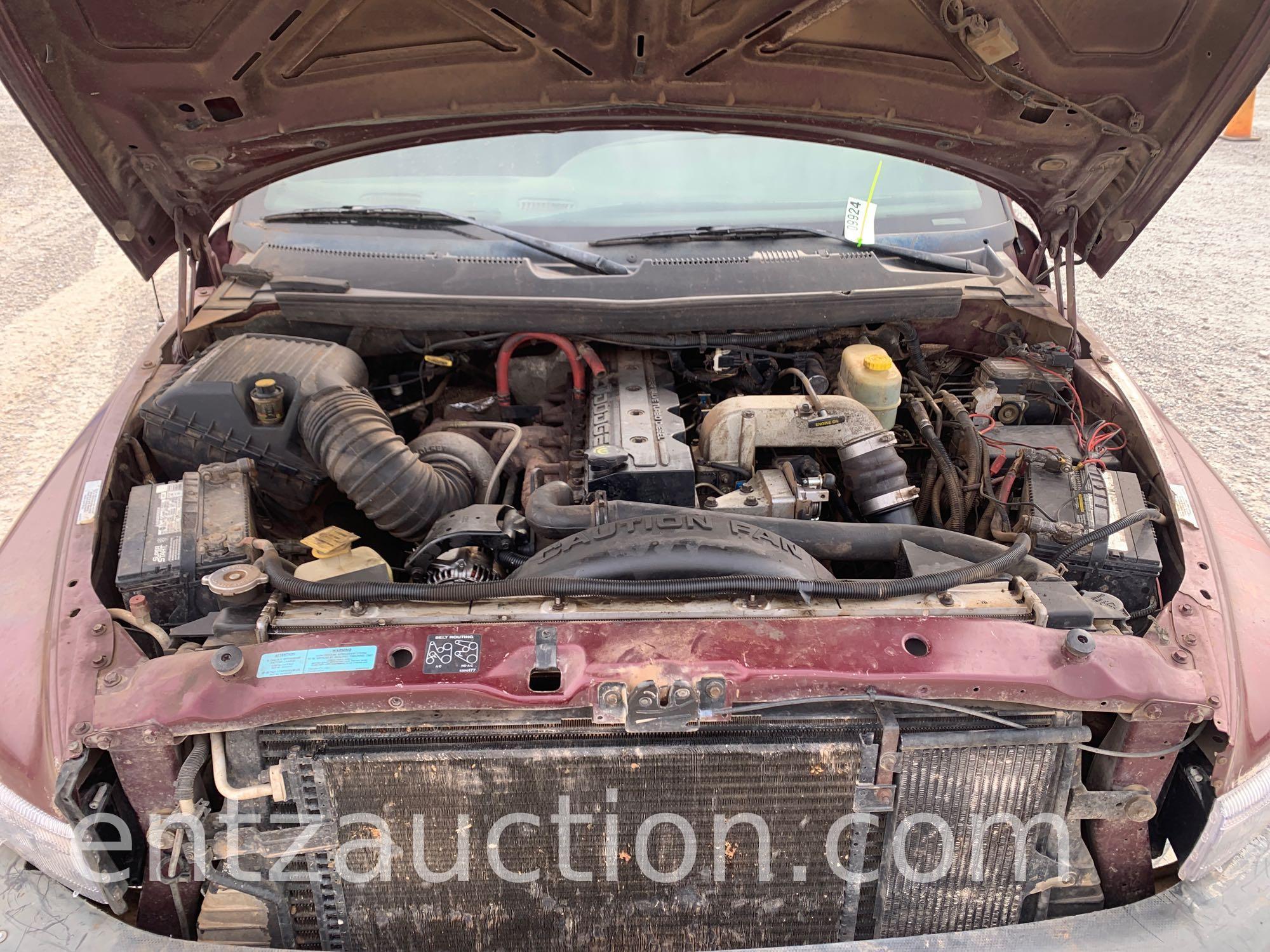 2001 DODGE 3500 PICKUP, EXTENDED CAB, 5.9 L