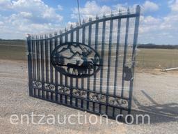 SET OF 2) 10' DECORATIVE WROUGHT IRON GATES