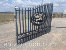 SET OF 2) 10' DECORATIVE WROUGHT IRON GATES