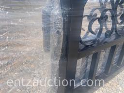 SET OF 2) 10' DECORATIVE WROUGHT IRON GATES