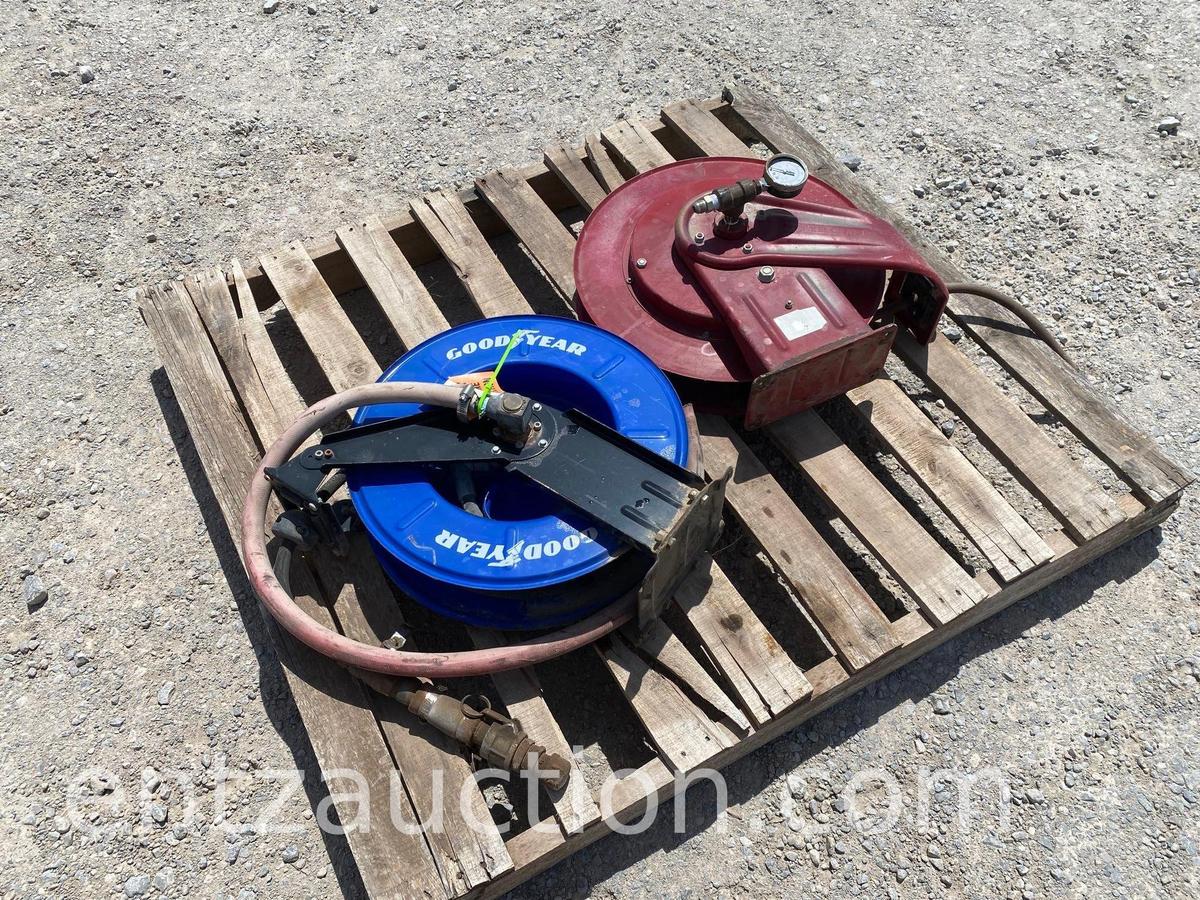 1) REEL CRAFT HOSE REEL W/ HOSE, 1) GOODYEAR