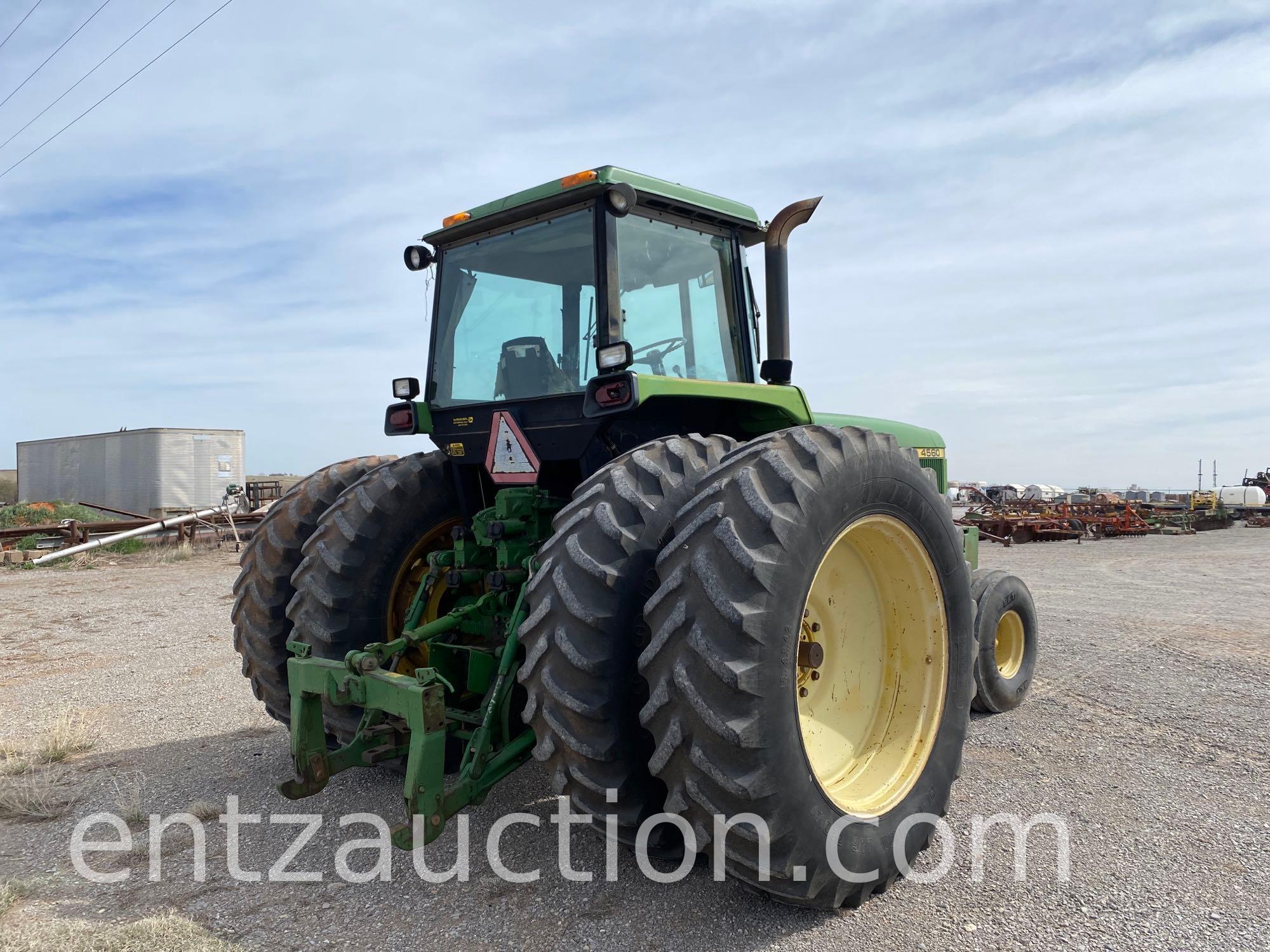 1992 JD 4560 TRACTOR, C&A, QUAD RANGE, 3PT
