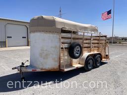 WW 5' X 16' STOCK TRAILER, BP, TA, LIFETIME