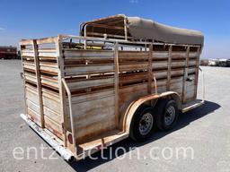 WW 5' X 16' STOCK TRAILER, BP, TA, LIFETIME