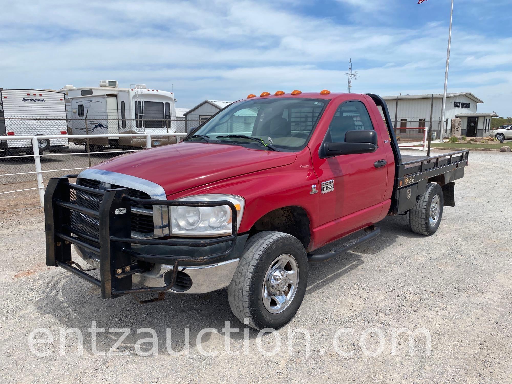 2008 DODGE 3500 PICKUP, SINGLE WHEEL, REGULAR CAB,