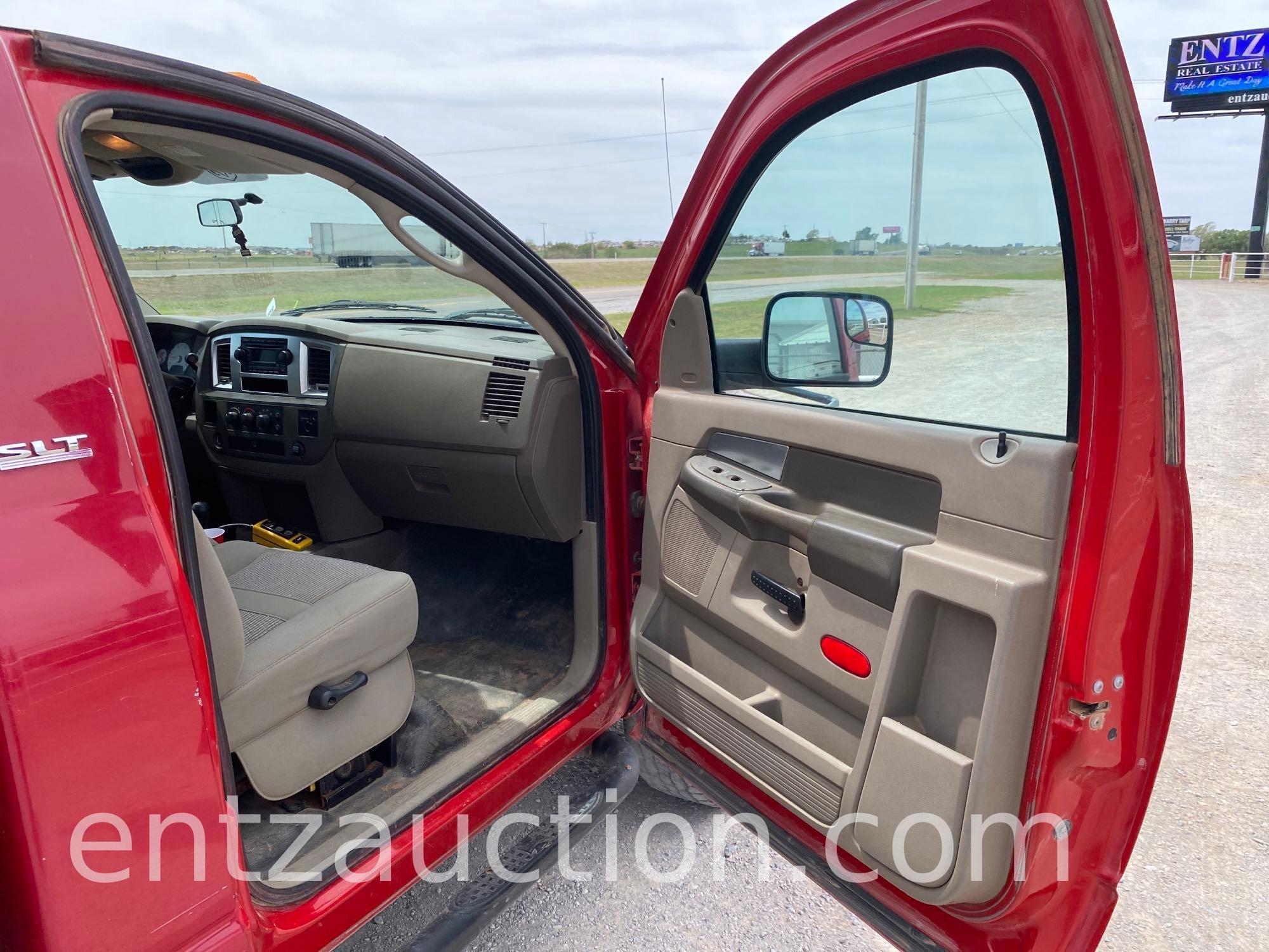 2008 DODGE 3500 PICKUP, SINGLE WHEEL, REGULAR CAB,