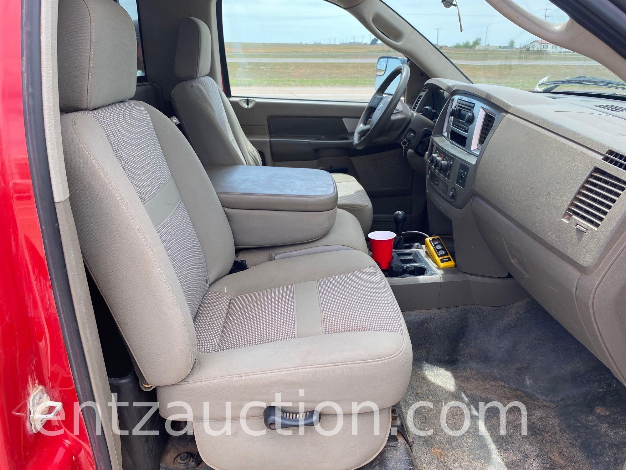 2008 DODGE 3500 PICKUP, SINGLE WHEEL, REGULAR CAB,