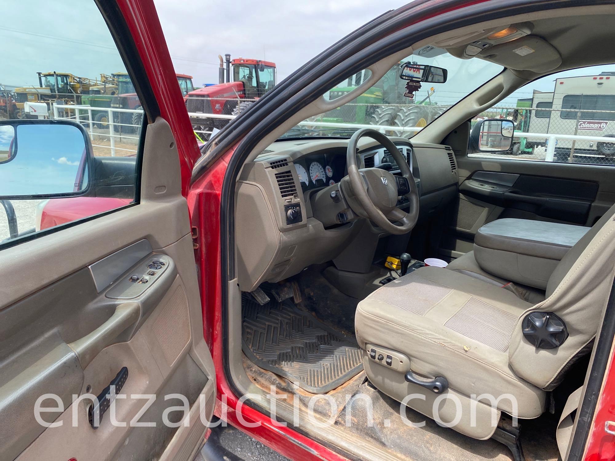 2008 DODGE 3500 PICKUP, SINGLE WHEEL, REGULAR CAB,