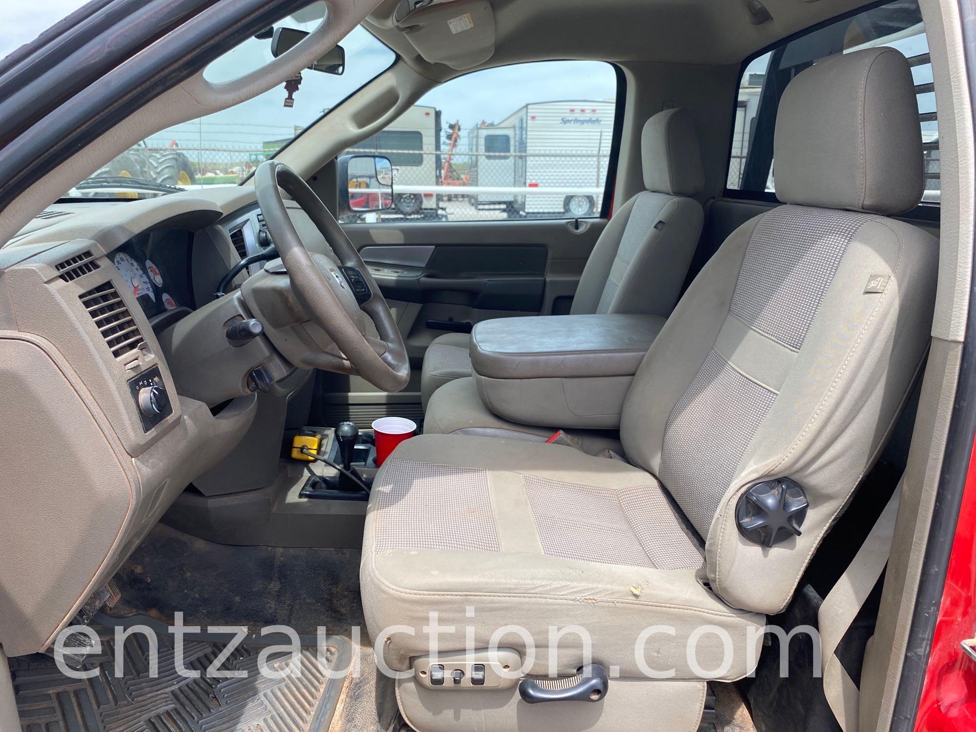 2008 DODGE 3500 PICKUP, SINGLE WHEEL, REGULAR CAB,