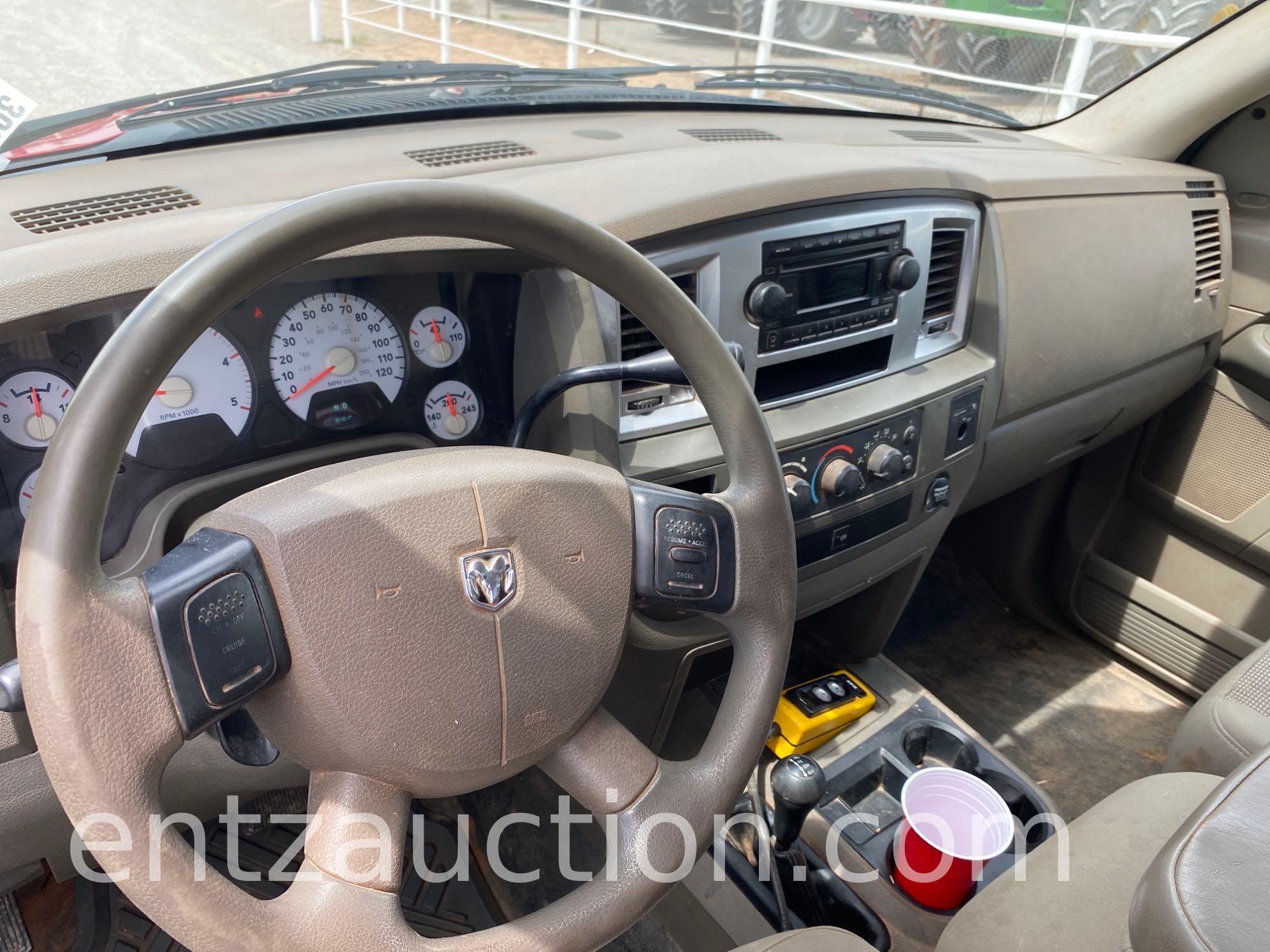 2008 DODGE 3500 PICKUP, SINGLE WHEEL, REGULAR CAB,