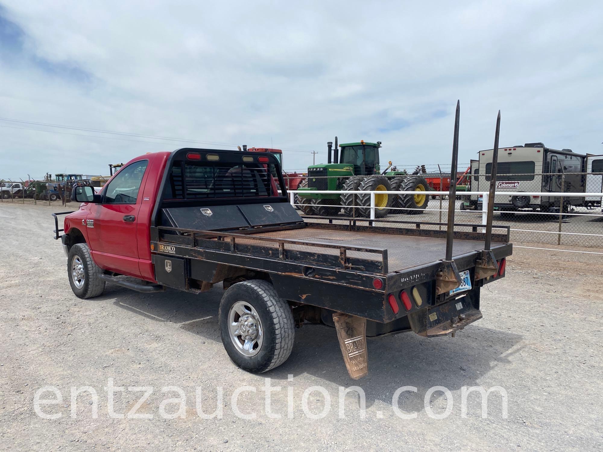 2008 DODGE 3500 PICKUP, SINGLE WHEEL, REGULAR CAB,