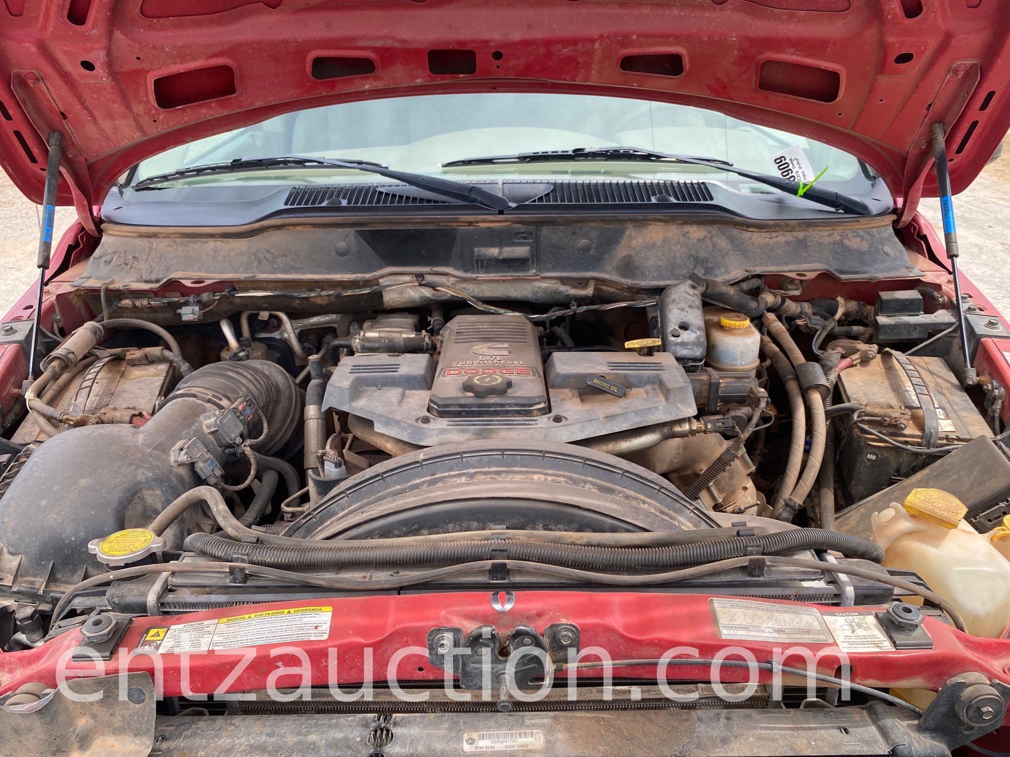 2008 DODGE 3500 PICKUP, SINGLE WHEEL, REGULAR CAB,