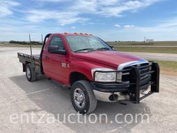 2008 DODGE 3500 PICKUP, SINGLE WHEEL, REGULAR CAB,