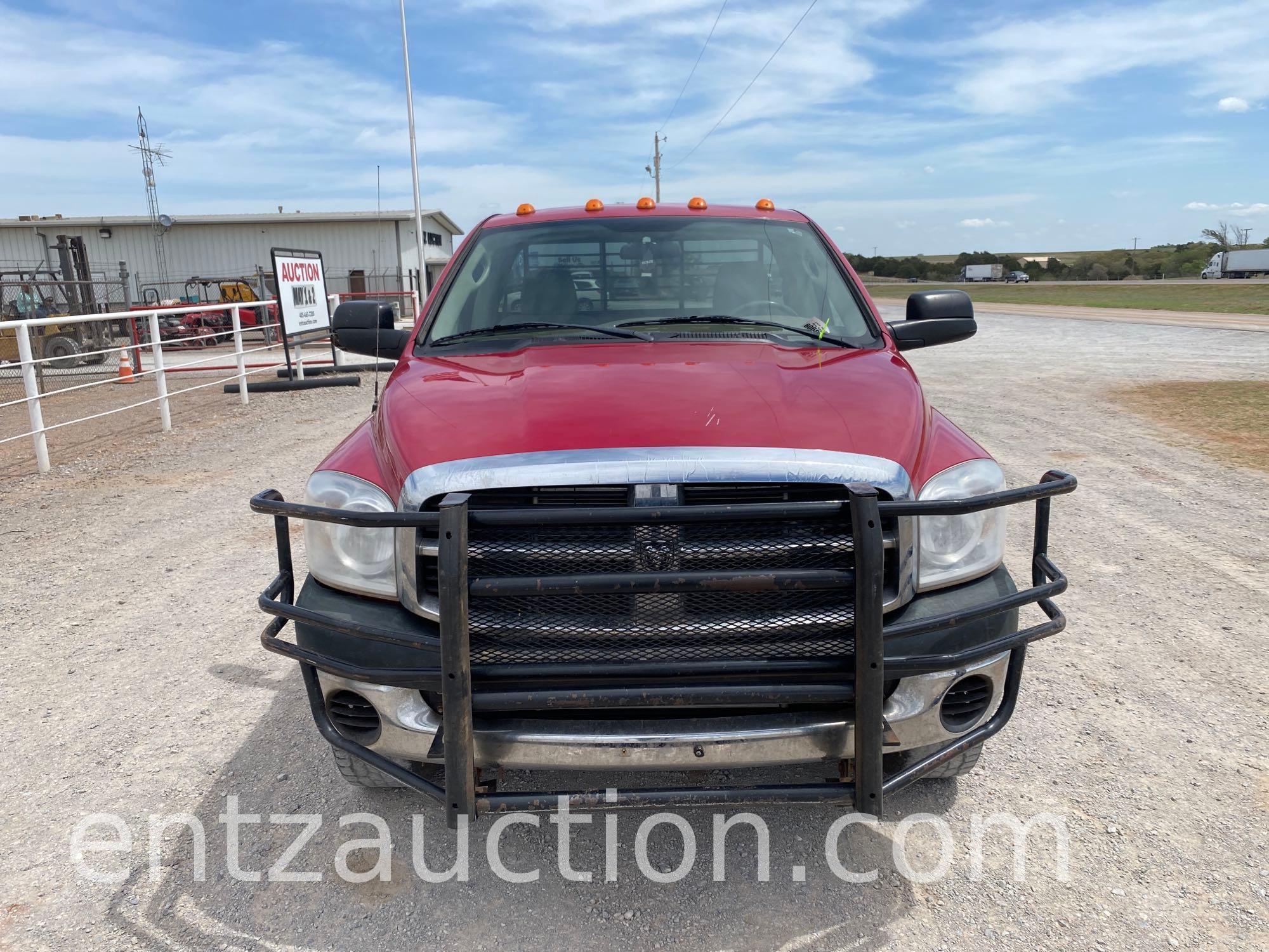 2008 DODGE 3500 PICKUP, SINGLE WHEEL, REGULAR CAB,