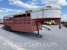 WW GN STOCK TRAILER, 6' X 20', 2 COMPARTMENT, TA,