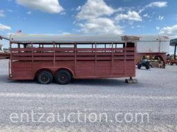 WW GN STOCK TRAILER, 6' X 20', 2 COMPARTMENT, TA,
