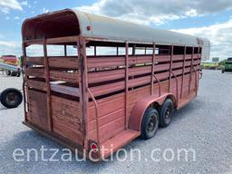 WW GN STOCK TRAILER, 6' X 20', 2 COMPARTMENT, TA,